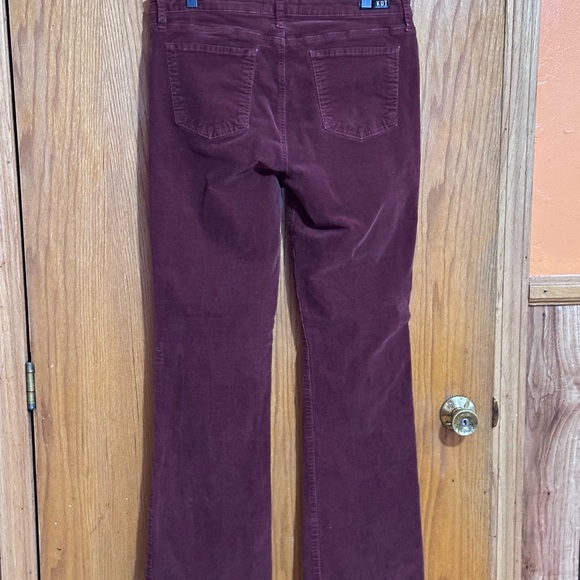 Kut from the Kloth Karen‎ baby bootcut velvet pants sz 12 fall maroon color - Picture 6 of 9